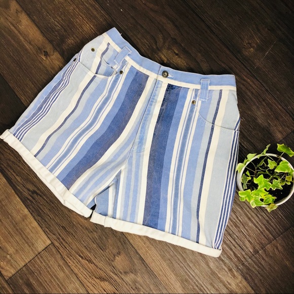 Vintage Striped Mom Shorts - Picture 1 of 4